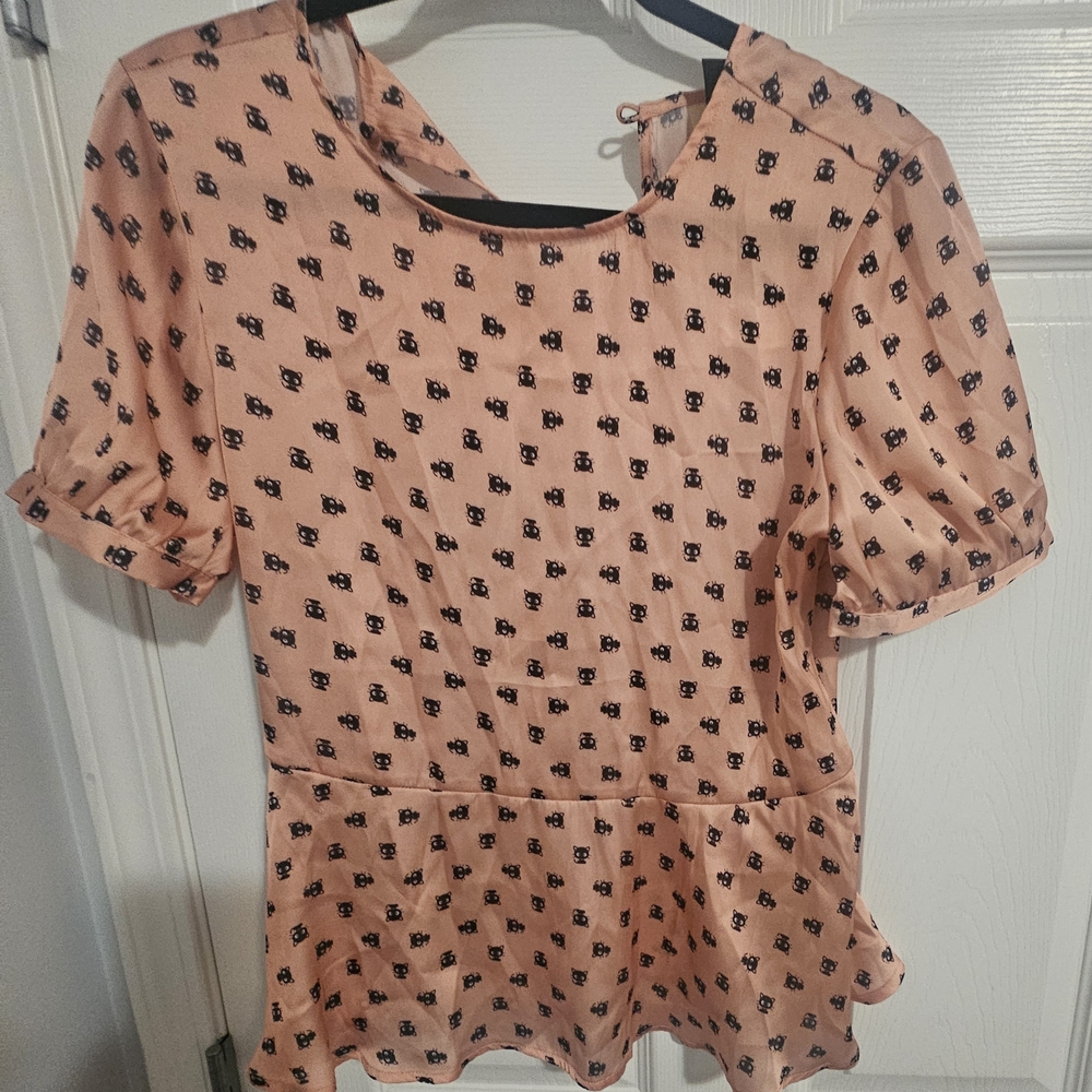 Sanrio Hello Kitty Chococat Patterned Women's Top Blouse Forever 21